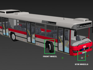 dubai bus 3D Modell