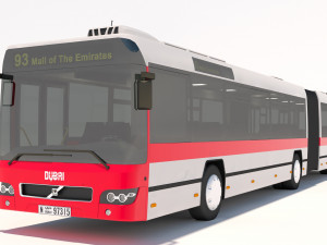 dubai bus articulated Modèle 3D