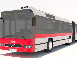 迪拜 铰接式巴士 3D 模型