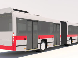 dubai bus articulated 3D Model