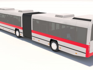 dubai bus articulated 3D 模型