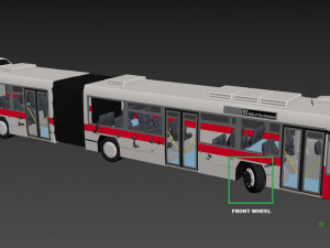 dubai bus articulated 3D 模型