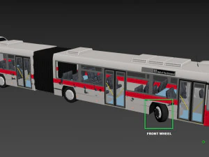 dubai bus articulated 3D Model