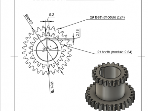 gears for lathe jet 3D Принт Модель