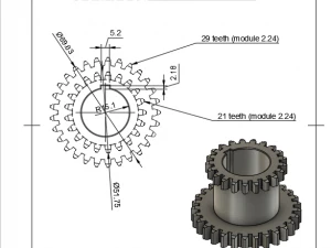 gears for lathe jet 3D Print Model