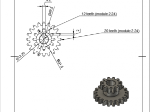gears for lathe jet 3D Принт Модель