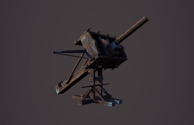 ballista lithobolos stone thrower Model 3D .c4d .max .obj .3ds .fbx .stl .blend 