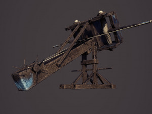 ballista lithobolos stone thrower Model 3D
