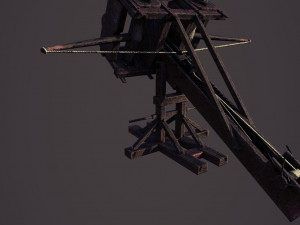 ballista lithobolos stone thrower Model 3D