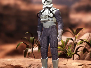 Пилот имперского V-крыла из «Звездных войн» 3D Модель