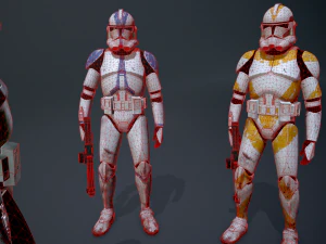 Star wars clone trooper phase 2 pack 1 3D Model