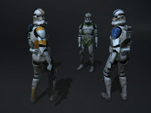 Star wars clone trooper phase 2 pack 1 3D Model