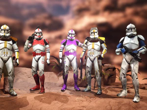 Star wars clone trooper fase 2 pacchetto 2 Modello 3D