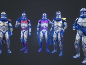 Star wars clone trooper phase 2 pack 2 3D Model