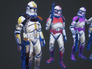 Star wars clone trooper phase 2 pack 2 Modelo 3D