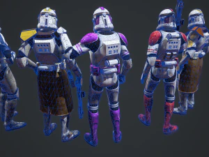 Star wars clone trooper phase 2 pack 2 3D Model