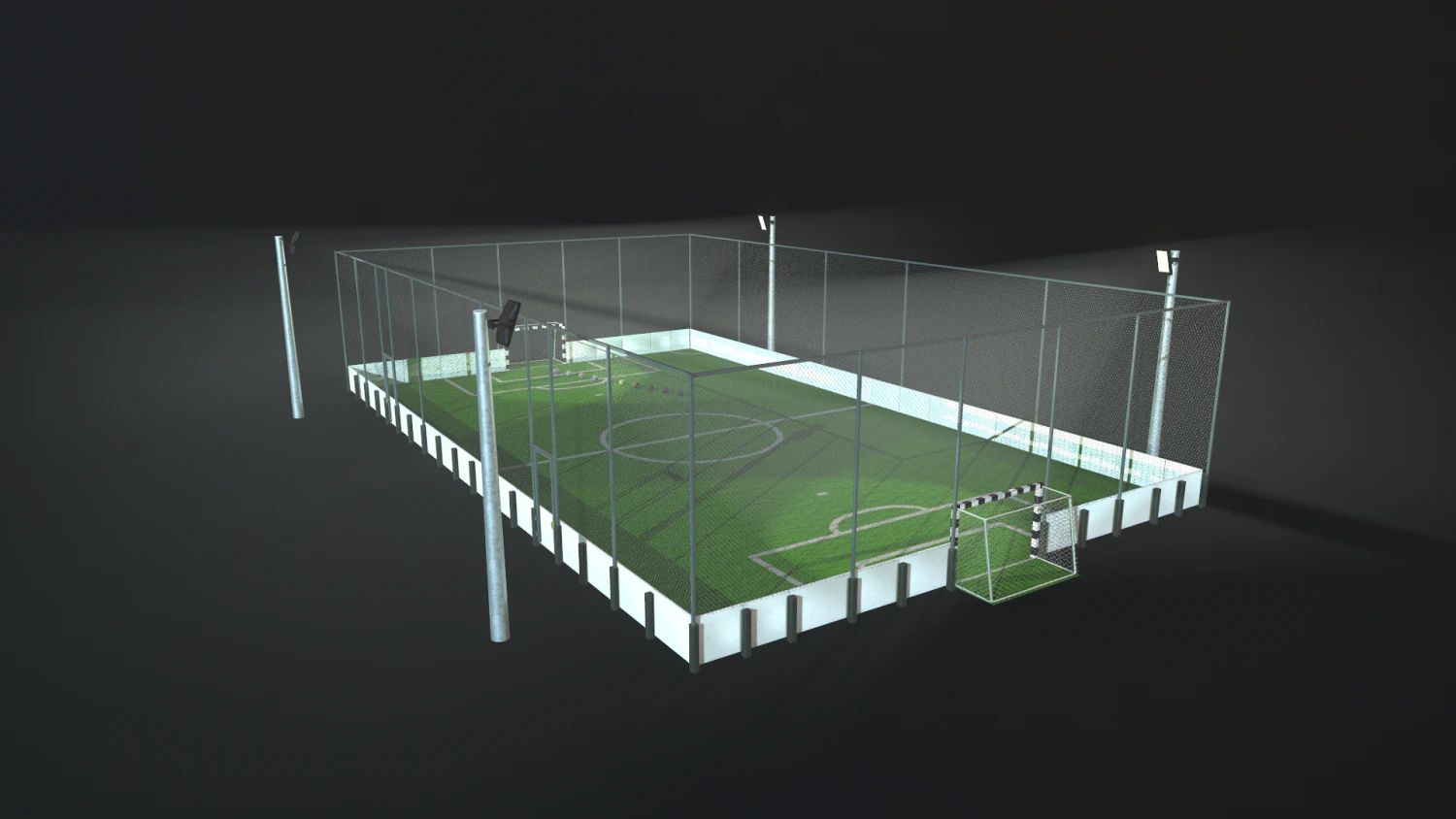 soccer field 3D Model .c4d .max .obj .3ds .fbx .stl .blend 