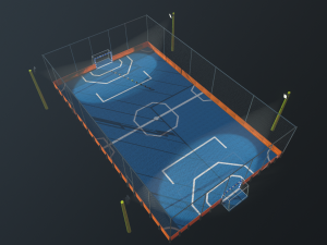 soccer field 3D 模型