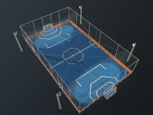 soccer field 3D 模型