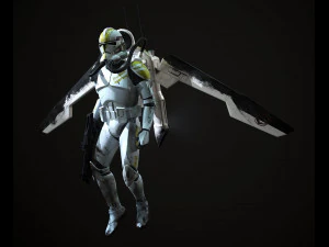 clone trooper phase 2 sky trooper 3D Model