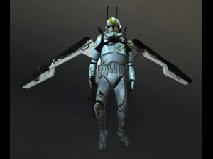 clone trooper phase 2 sky trooper 3D Model