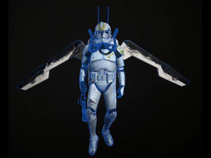 clone trooper phase 2 sky trooper 3D Model