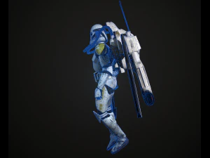 clone trooper phase 2 sky trooper 3D Model