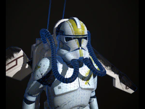 clone trooper phase 2 sky trooper 3D Model