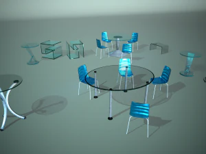 meble szklane Model 3D