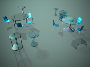 glass furniture Modelo 3D