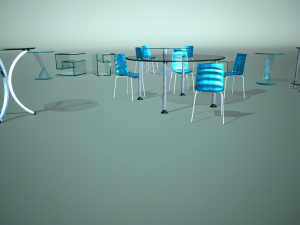 glass furniture Modelo 3D