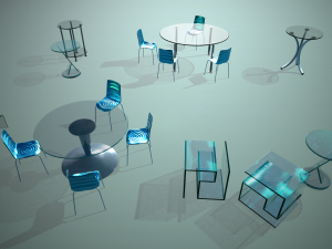 glass furniture Modelo 3D
