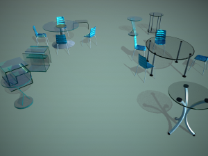 glass furniture Modelo 3D