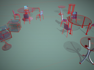 glass furniture Modelo 3D