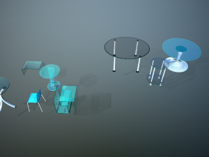 glass furniture Modelo 3D