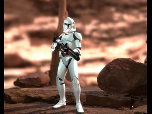 Clone trooper rigged 3D Model