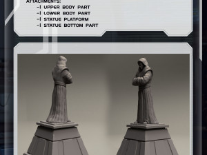 Star wars 3d printable jedi temple statue figurine Modelo de Impressão 3D
