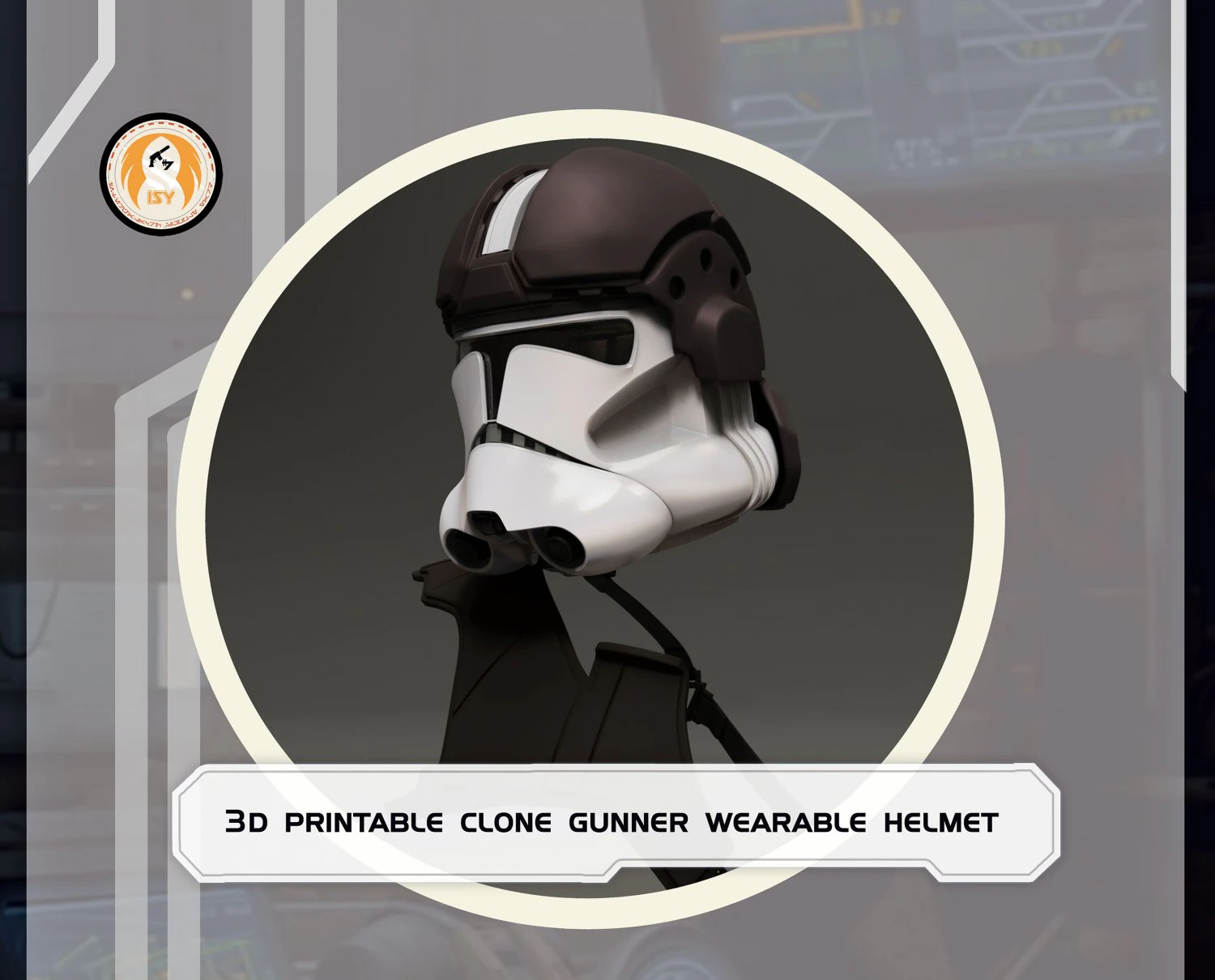 Costume cosplay casco CL-Gunner indossabile con stampa 3D di Star Wars Modello di stampa 3D .c4d .max .obj .3ds .fbx .stl .blend 