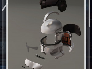 Star Wars 3D Print Wearable CL-Gunner Helmet Cosplay Costume 3D Принт Модель