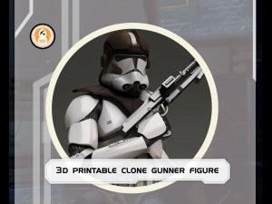 Star wars clone trooper gunner 3d printable figurine 3D Print Model