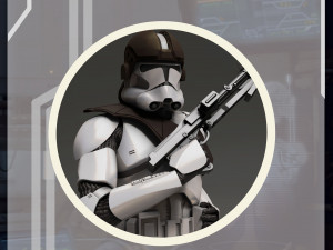Star wars clone trooper gunner 3d printable figurine 3D-Druckmodell
