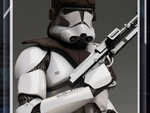 Star wars clone trooper gunner 3d printable figurine 3D-Druckmodell