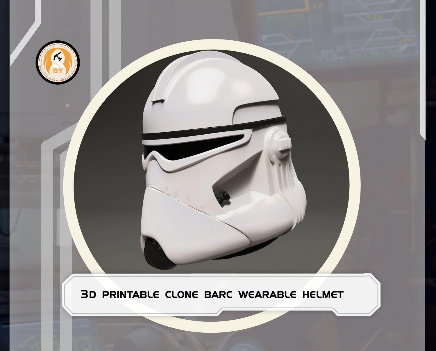 Star wars 3d printable BARC trooper wearable helmet for cosplay 3D Print Model .c4d .max .obj .3ds .fbx .stl .blend 