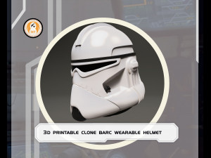 Star wars 3d printable BARC trooper wearable helmet for cosplay Modelo de impresión 3D