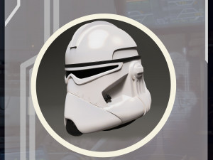 Star wars 3d printable BARC trooper wearable helmet for cosplay 3Dプリントモデル