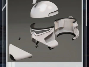 Star wars 3d printable BARC trooper wearable helmet for cosplay 3D Print Model