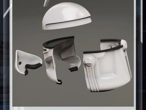 Star wars 3d printable BARC trooper wearable helmet for cosplay 3D Print Model