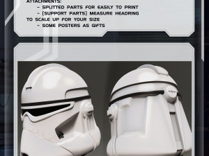 Star wars 3d printable BARC trooper wearable helmet for cosplay 3Dプリントモデル