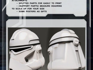 Star wars 3d printable BARC trooper wearable helmet for cosplay 3D Print Model