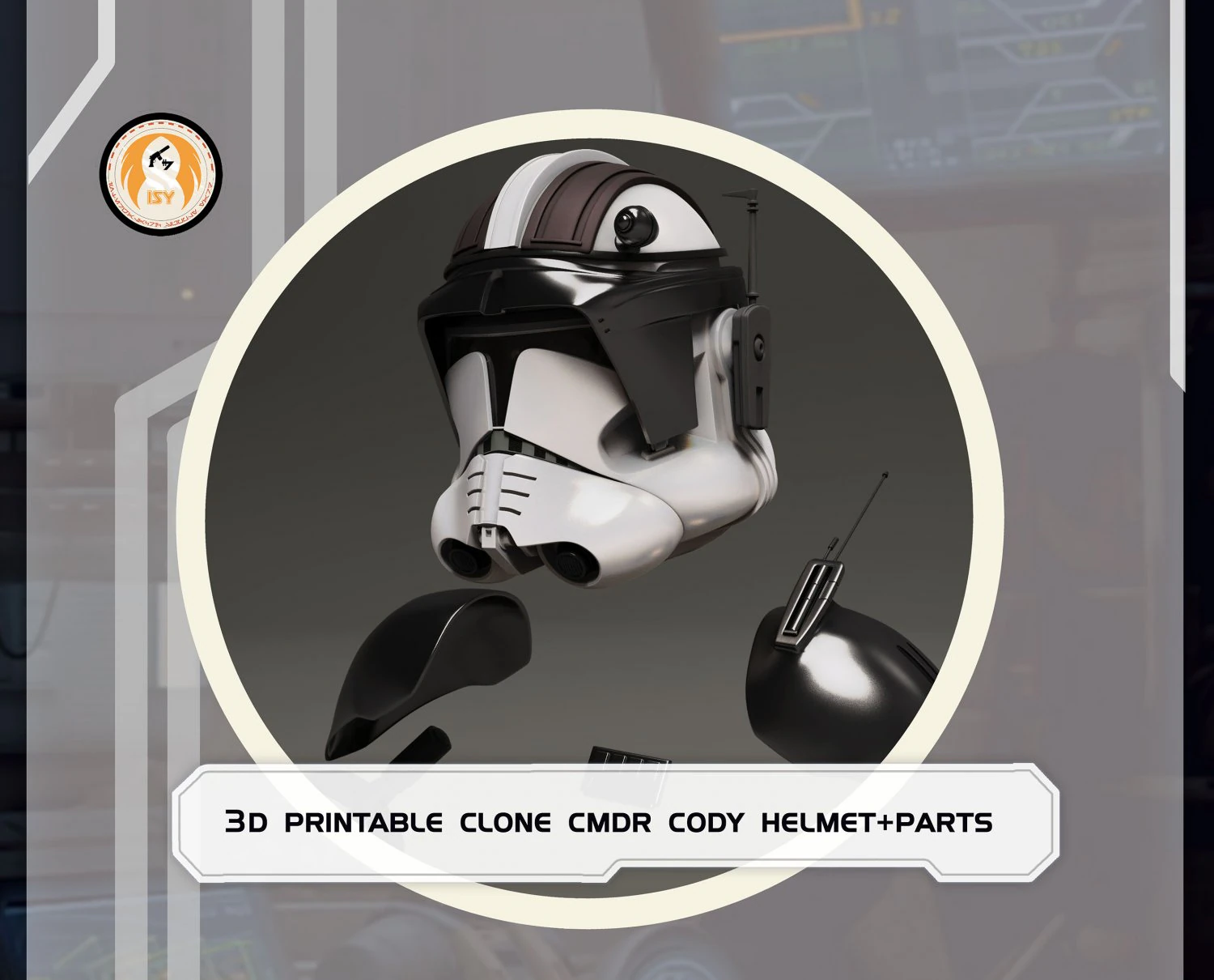 Casco e parti Cmdr Cody indossabili stampabili in 3D di Star Wars Modello di stampa 3D .c4d .max .obj .3ds .fbx .stl .blend 